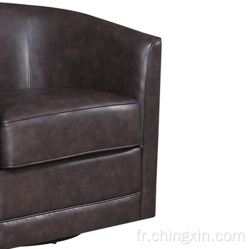 Chaise à bras pivotant brun foncé Chaises de salon